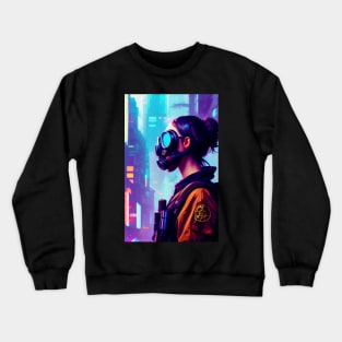 Abstract Cyberpunk Girl Crewneck Sweatshirt